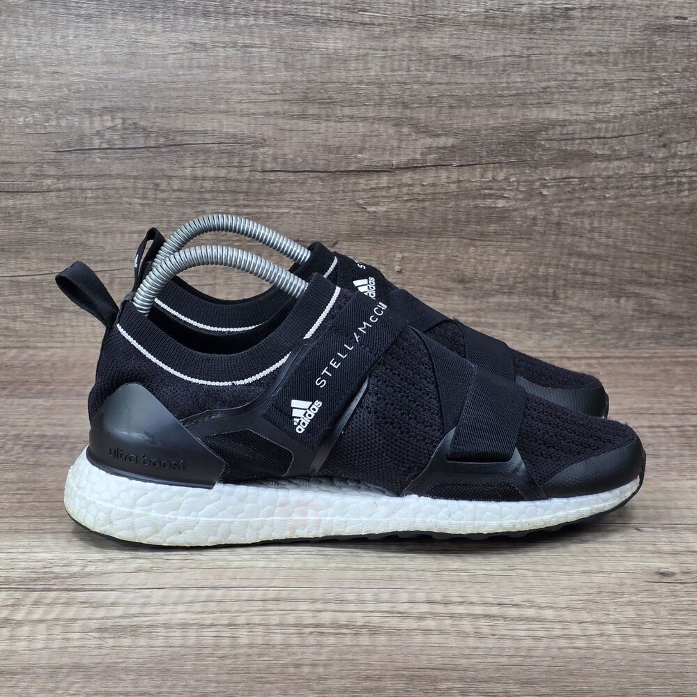 Adidas UltraBoost X Stella McCartney Women's Sz 7 Black White Shoes FZ3032 READ*
